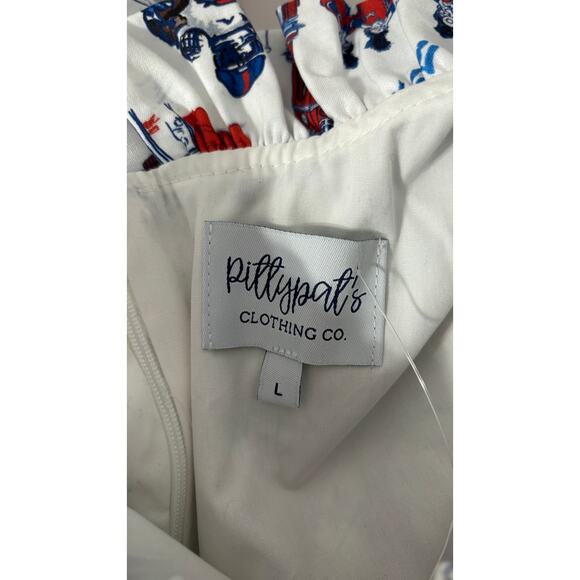 Pittypats Ole Miss Toile Wren Mini Dress Womens Size Large New Short Sleeve - Picture 13 of 16